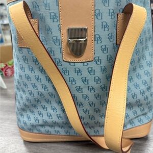 Dooney & Bourke Blue and Tan Backpack